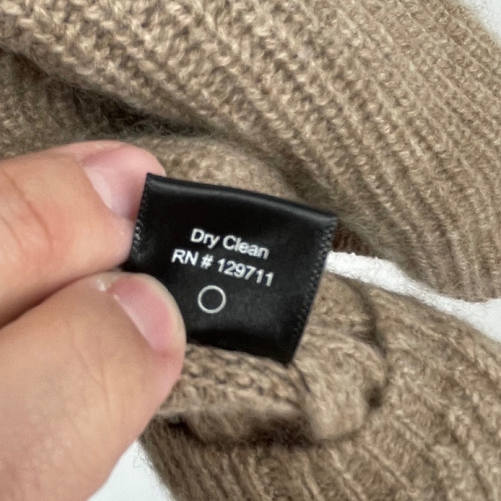 Jenni Kayne Cashmere Half Zip Pullover Sweater Women's 3X UnDyed Stone Luxury - Picture 4 of 8